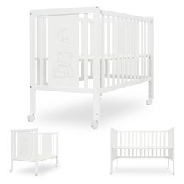 COT BED 60X120 - CO-SLEEPFUNCTIE - OMZETBAAR TOT BUREAU - MODEL BEER BASIC