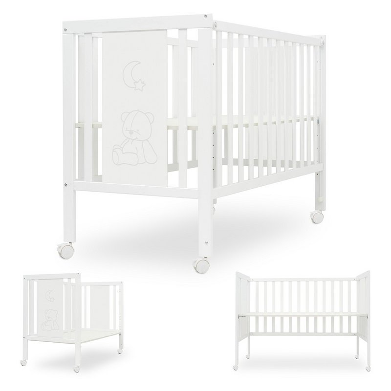 COT BED 60X120 - CO-SLEEPFUNCTIE - OMZETBAAR TOT BUREAU - MODEL BEER BASIC