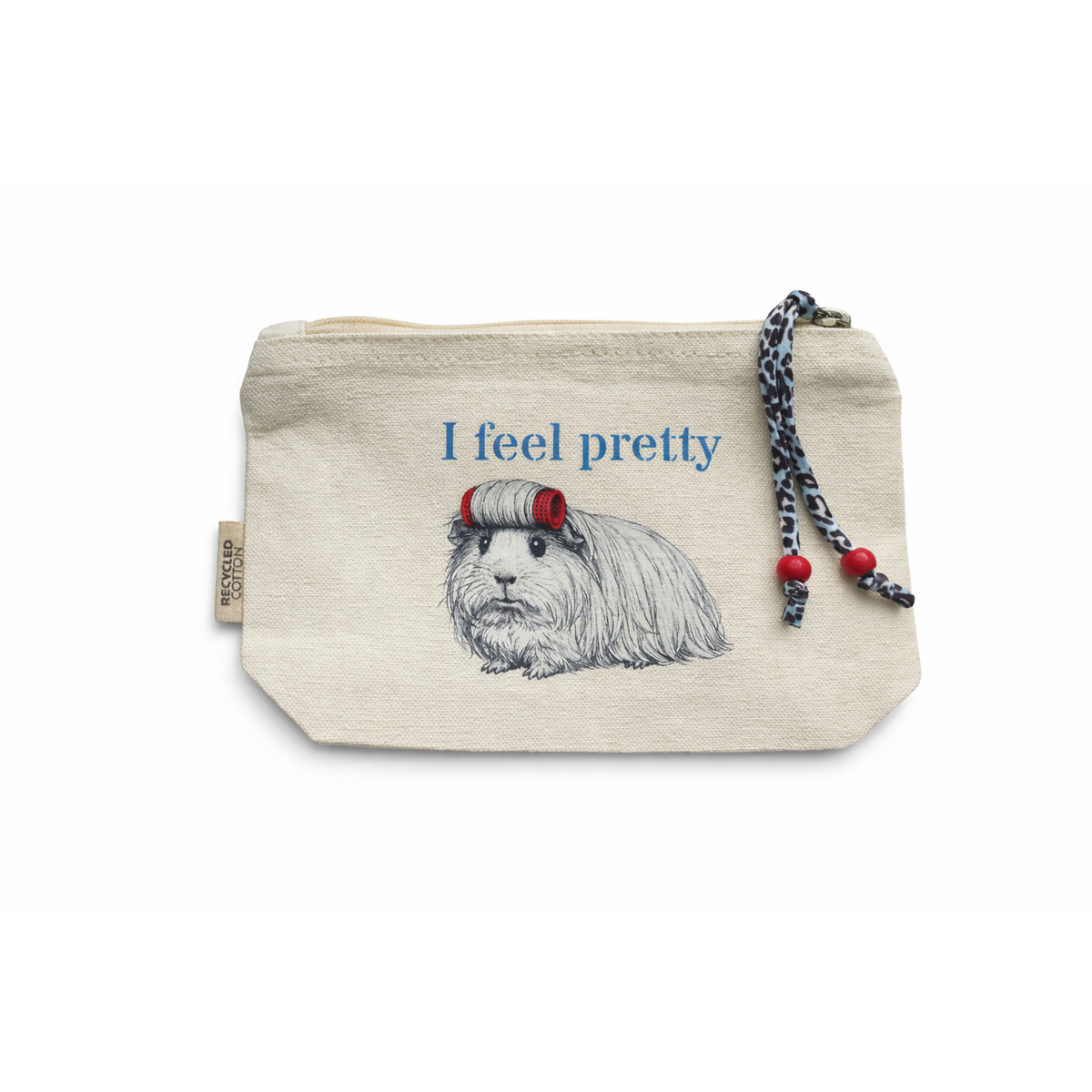 Toilettas / make-up tasje "I feel pretty" met Sandy cavia