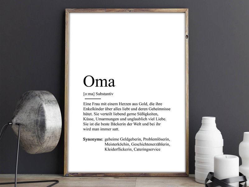 Definitie "oma" poster