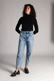 Damen-MOM-Jeans – High Waist – neu interpretierter 80er-Jahre-Stil