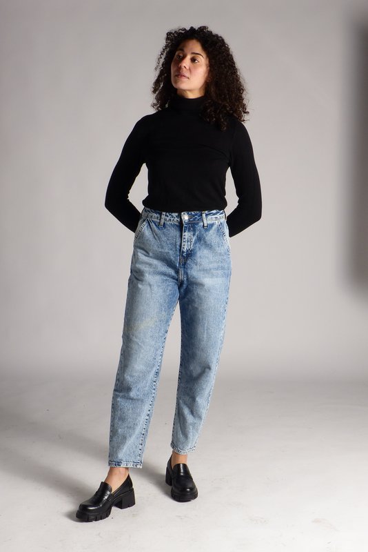 Damen-MOM-Jeans – High Waist – neu interpretierter 80er-Jahre-Stil