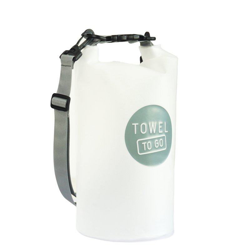 SERVIETTE TO GO Roll N Go Sac Sec 5L | Sac de Surf Transparent imperméable pour Piscine de Plage | Gris