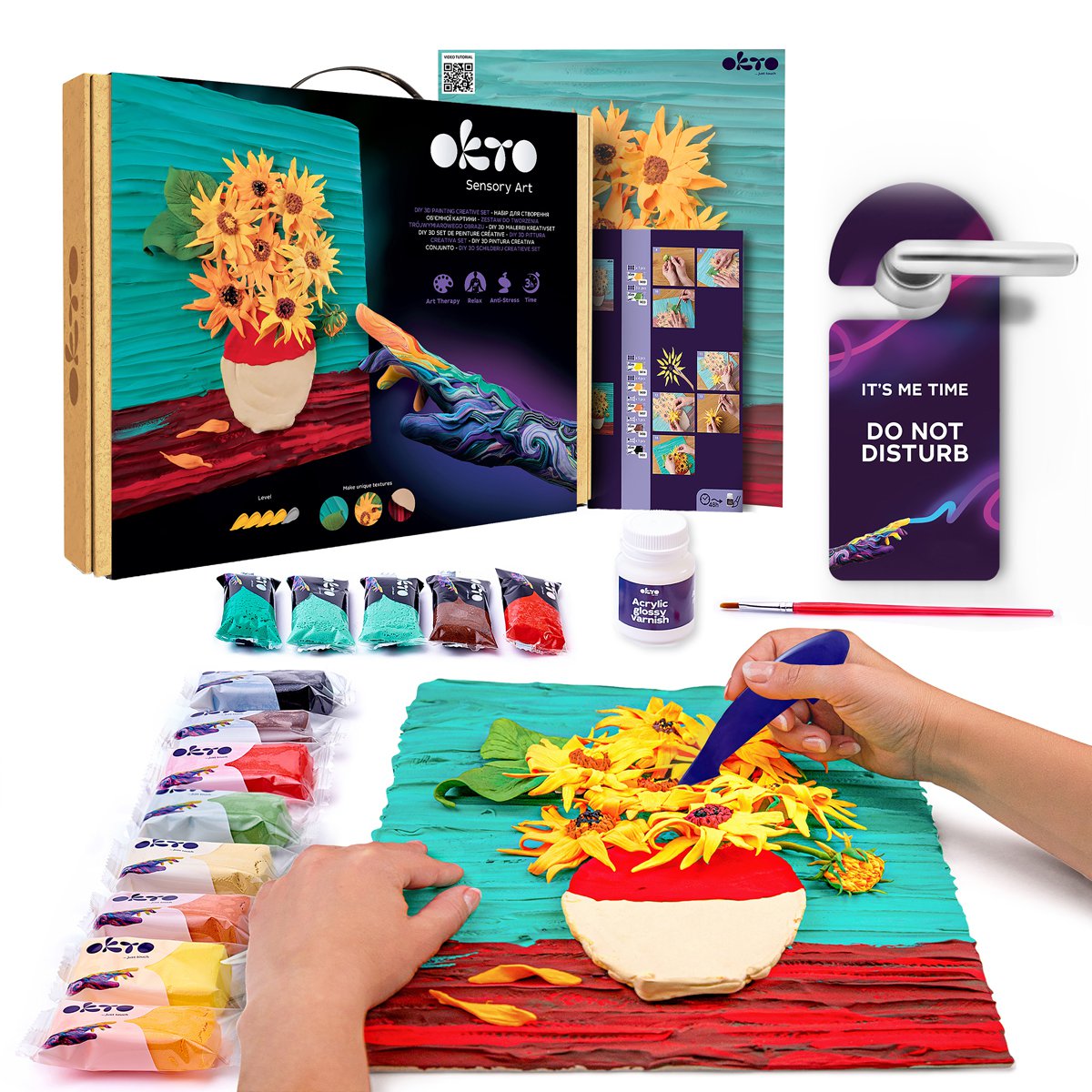 Okto Sensory Art 3D Painting - Masterpiece - Sunflowers, Vincent Van Gogh