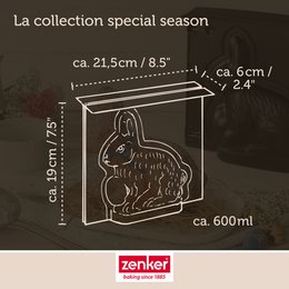 Set de molde 3D Conejito de Pascua y 5 cortadores de galletas Zenker Conejito de Pascua
