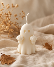 Ghost with little pumpkins candle | rapeseed wax