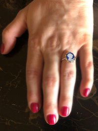 Blue Mini Cameo Stacking Ring