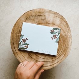 A5 sized notepad with "NOTIZEN" text and PEFC uncoated paper.