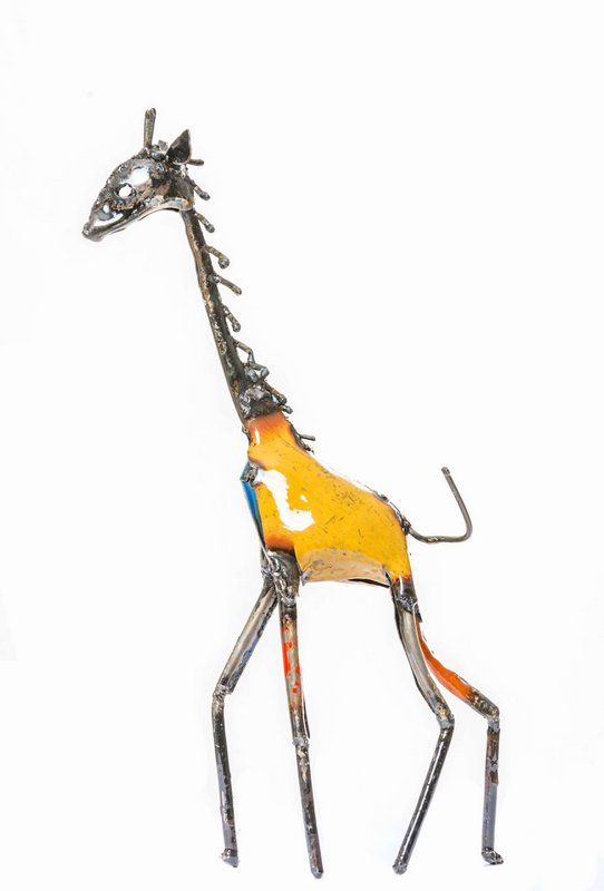 PETITE GIRAFE COLORÉE EN MÉTAL