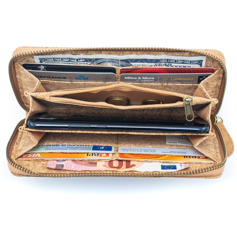 green-goose Portefeuille Femme Cork - Bleu Delft