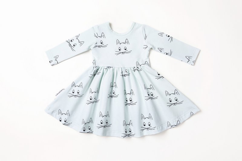 Long-Sleeved Dress with Felia the Cat