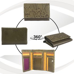 Sunsa Damen Geldbörse. Leder Geldbeutel. Portemonnaie mit RFID Schutz. Brieftasche aus Leder. Große Geldbörse für Frauen mit vielen Kreditkartenfächern- Wallet für Damen, Geschenkidee