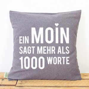Cushion cover "A Moin says more ..."