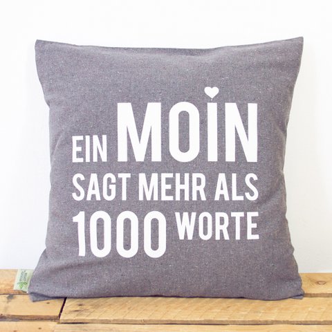 Cushion cover "A Moin says more ..."