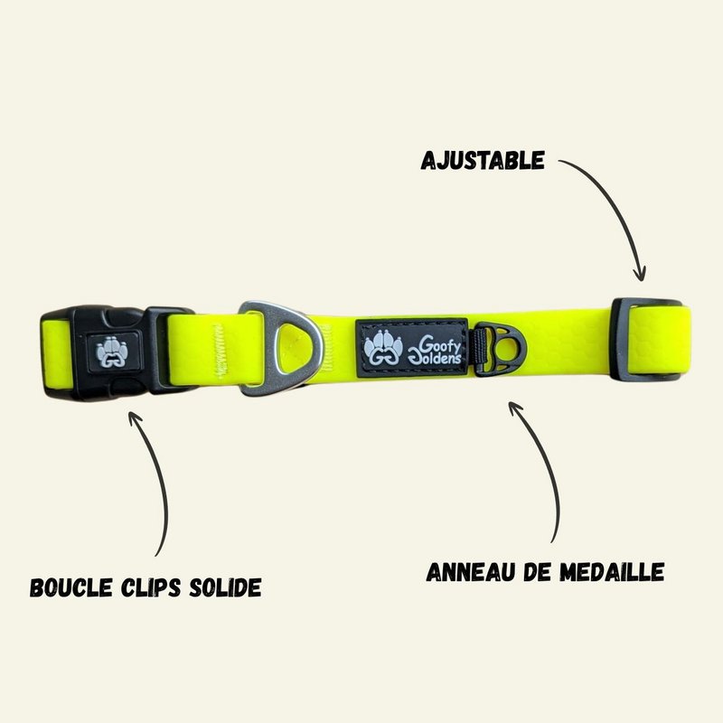 Waterproof collar Neon yellow