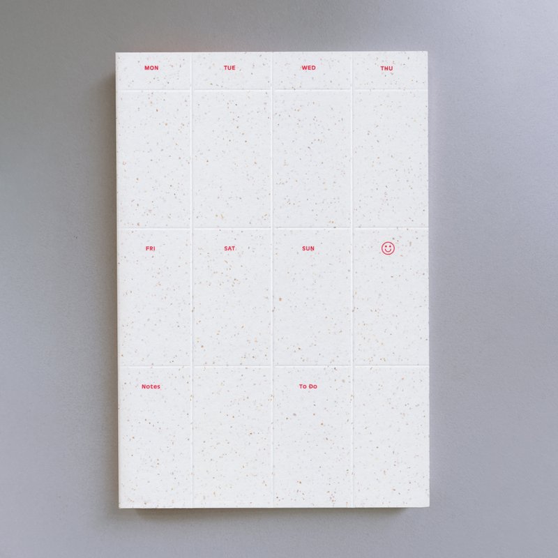 Risography Notebook - Grid Harvest White (13 x 19 cm)