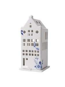 Tea -light holder House - Spout Facade - Delft blue - 17 cm