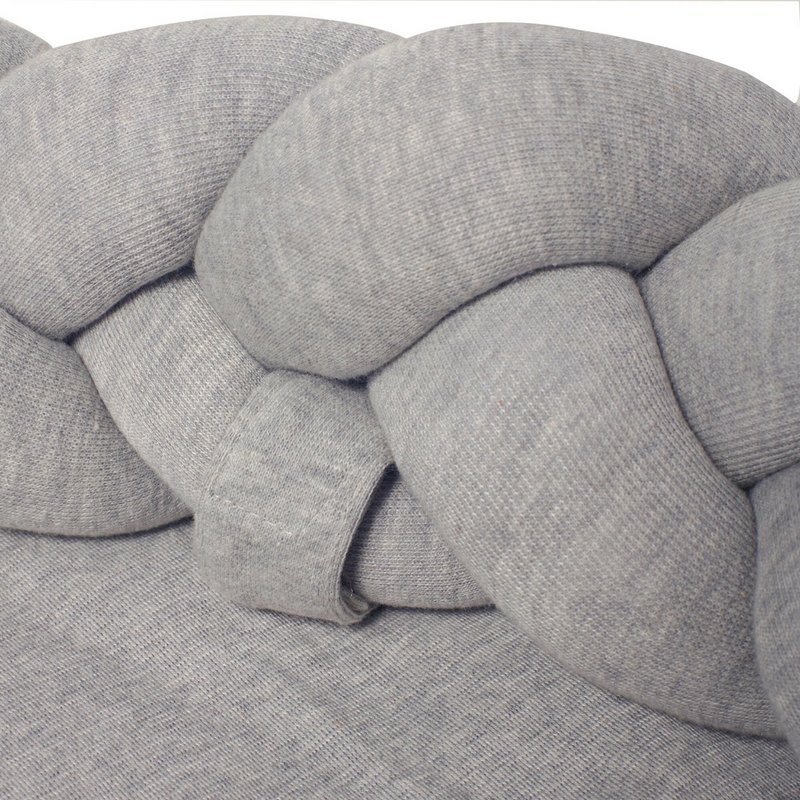 Grey braided cot bumper