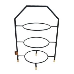 Etagère - 3 tallerkener - Sort