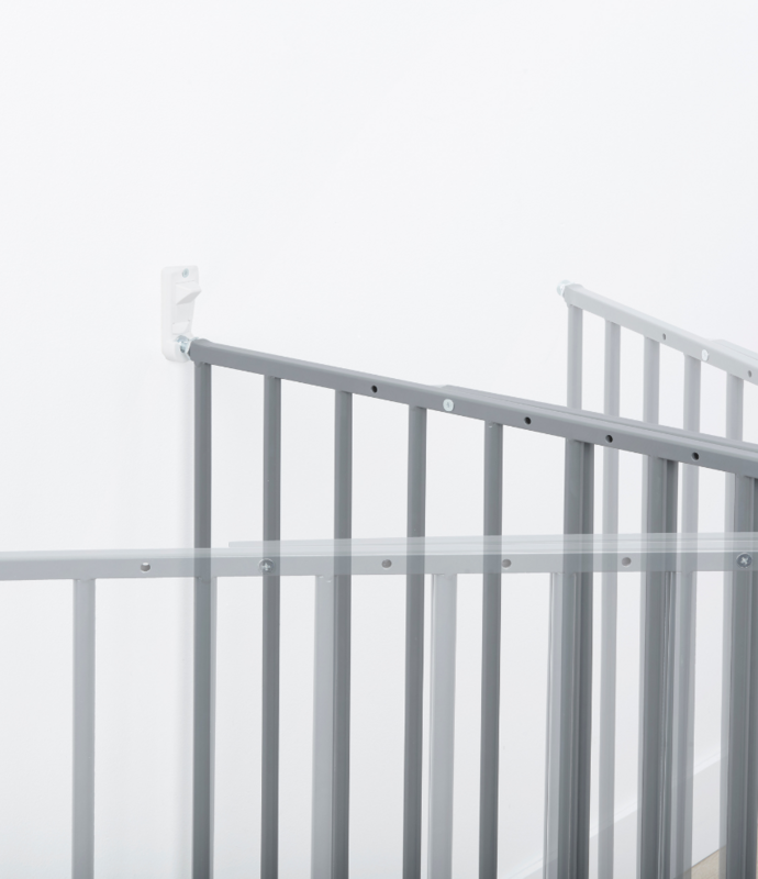 SICHERHEITSBARRIERE, SCHRAUBBEFESTIGUNG (60 - 107 CM) – SICHERES UND SCHÜTZENDES METALL XL