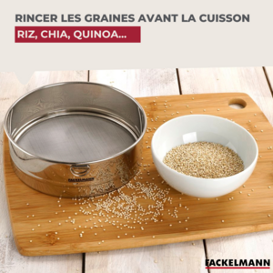 Extra fijne RVS keukenzeef 18 cm doorsnee Fackelmann Basic