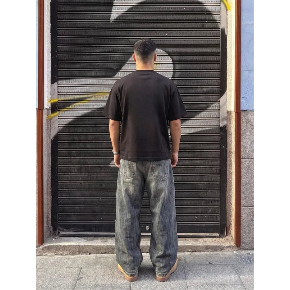T-shirt Nera Boxy Fit 200gsm "Vision Restricted" | Horda® Eye Graphic