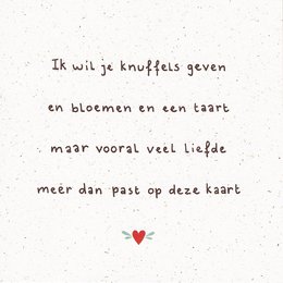 A set of 10 greeting cards with a heartfelt message in Dutch, featuring a simple illustration of flowers and a heart.