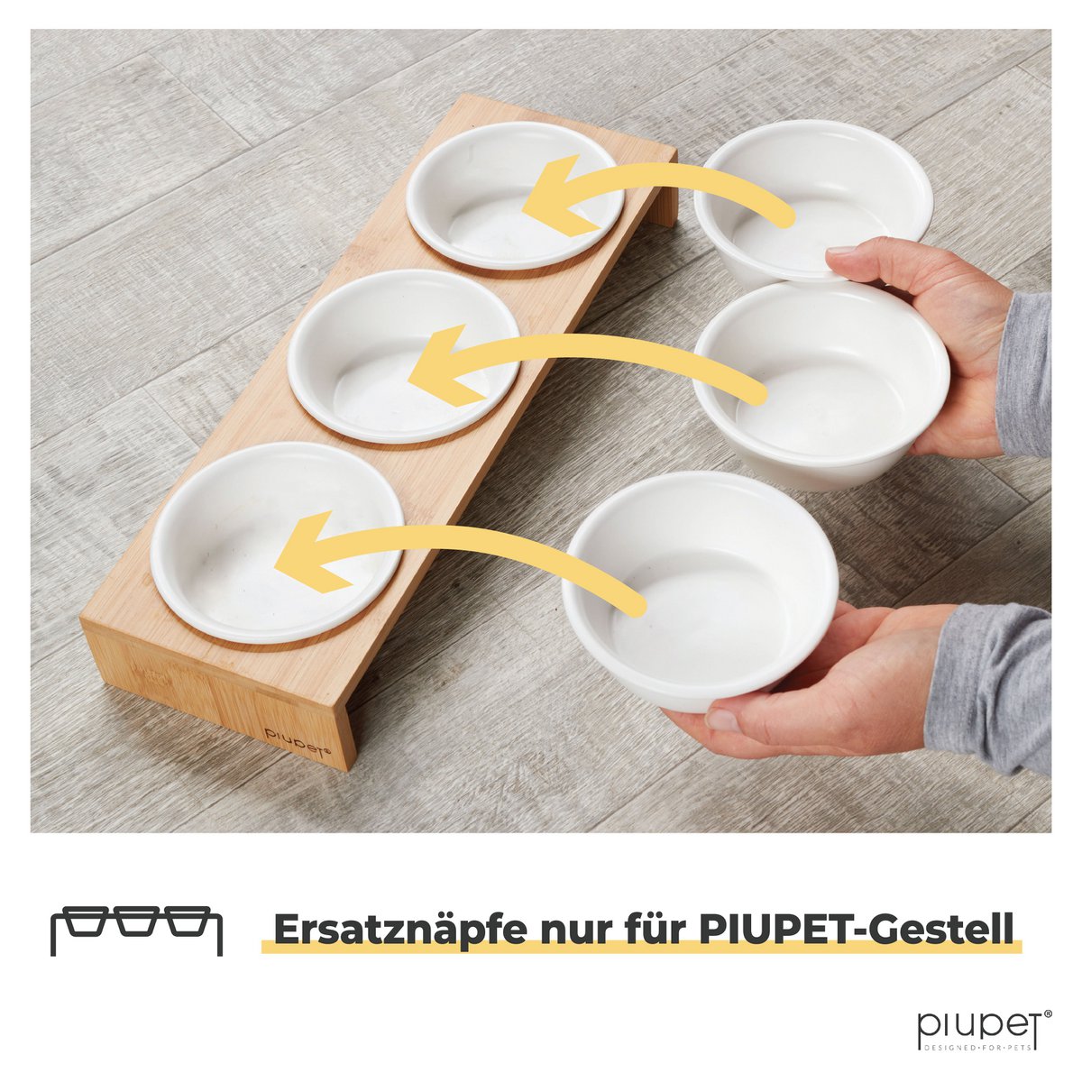 3 gamelles pour chat "CAMI"