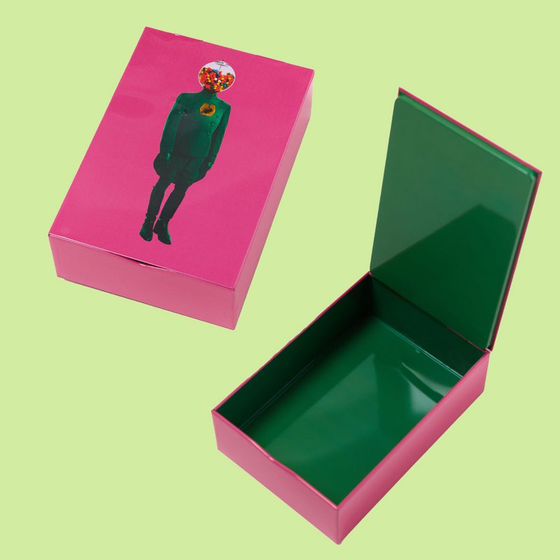 Captain Bombek  rectangular metal tin box