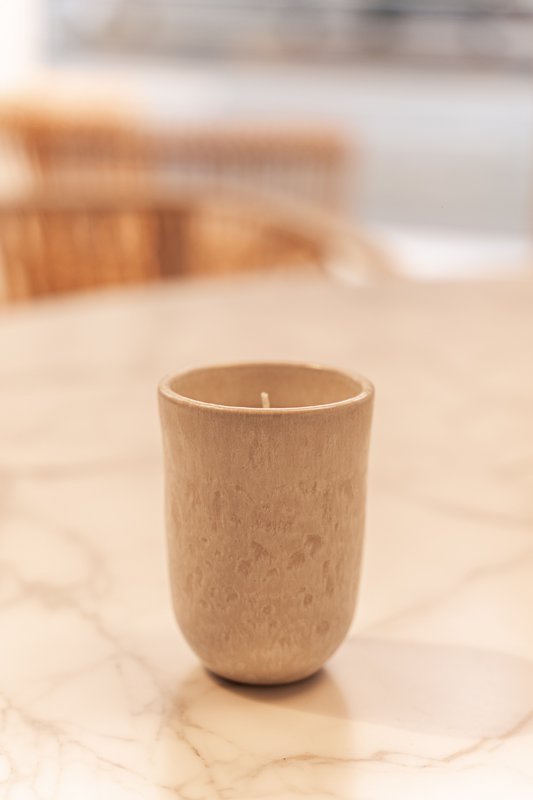 Ceramic Candle Cannes by Sunrise - Rose, Vanilla & Amber