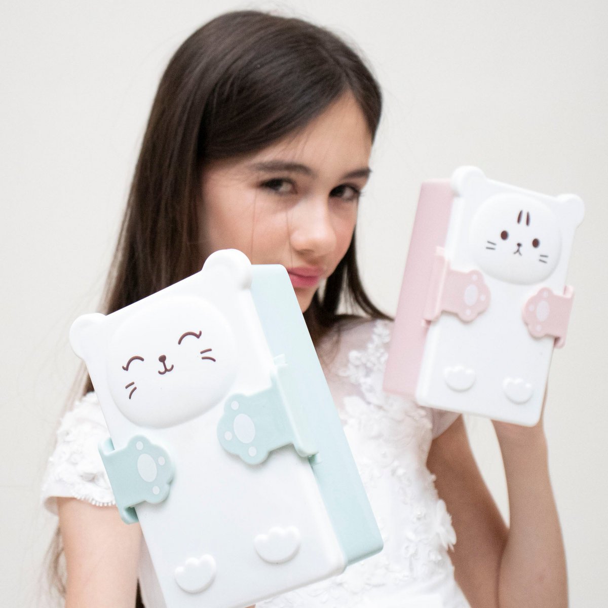 Bento snack box for children - Pink Cat