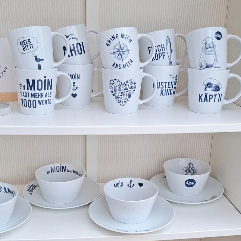 Taza grande de porcelana Ahoy