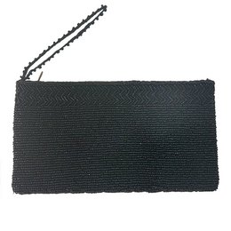 Lola black pouch in glass beads