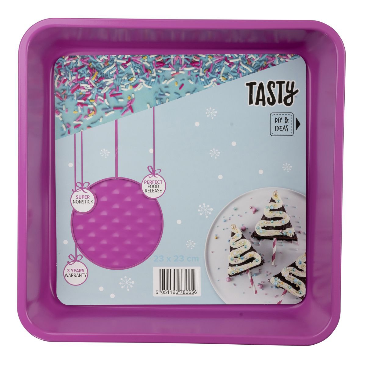 Foremka do brownie w kolorze fuksji 23 cm Tasty Patisserie