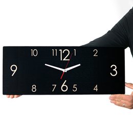 Houten Wandklok Zwart (2 Maten)