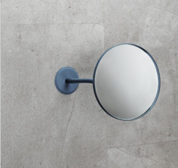 Mirror, not illuminated, with wall bracket and gooseneck for gluing and drilling