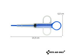 Tablettenhilfe Pets Aid Only, Fütterungshilfe, Spritze, 15 cm, 2 Aufsätze