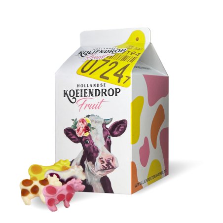 FRUIT Milk packaging filled with 200gr cow liquorice