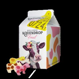 FRUIT Milk packaging filled with 200gr cow liquorice