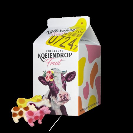 FRUIT Milk packaging filled with 200gr cow liquorice