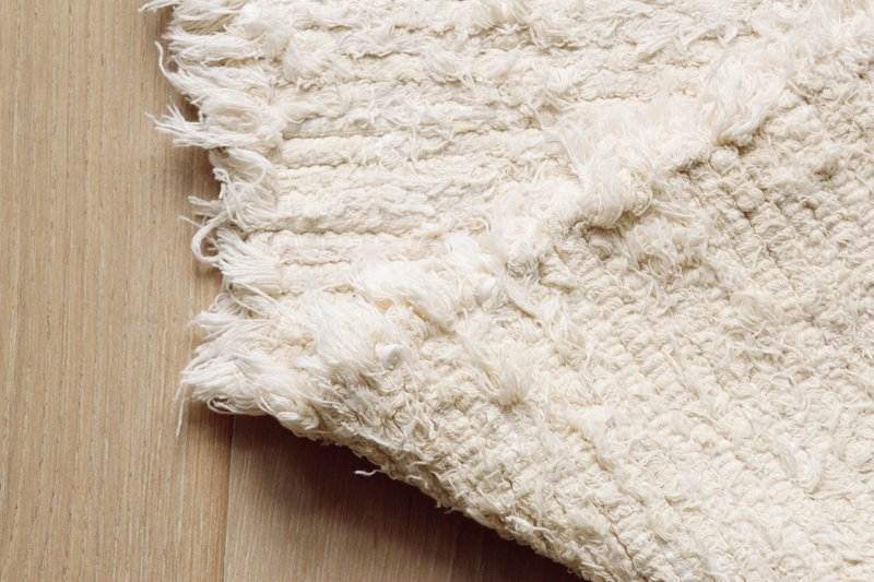 Lille 100/50 cm creme bomuldstæppe