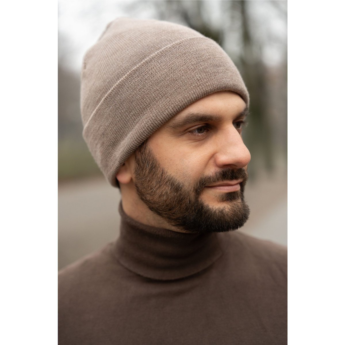 NAOMI hat – 100% merino wool – taupe