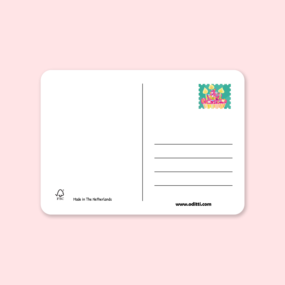 Birthday Cupcake Postcard