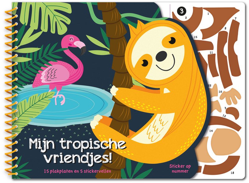Stickeren op nummer - Mijn Tropische vriendjes