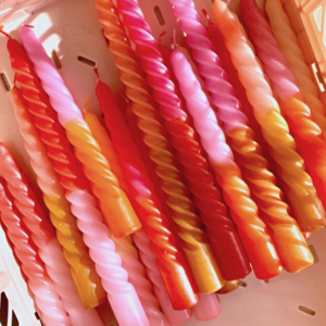 Twisted Dip Dye Dinner Candles – 4er-Set – Lovers in Paris
