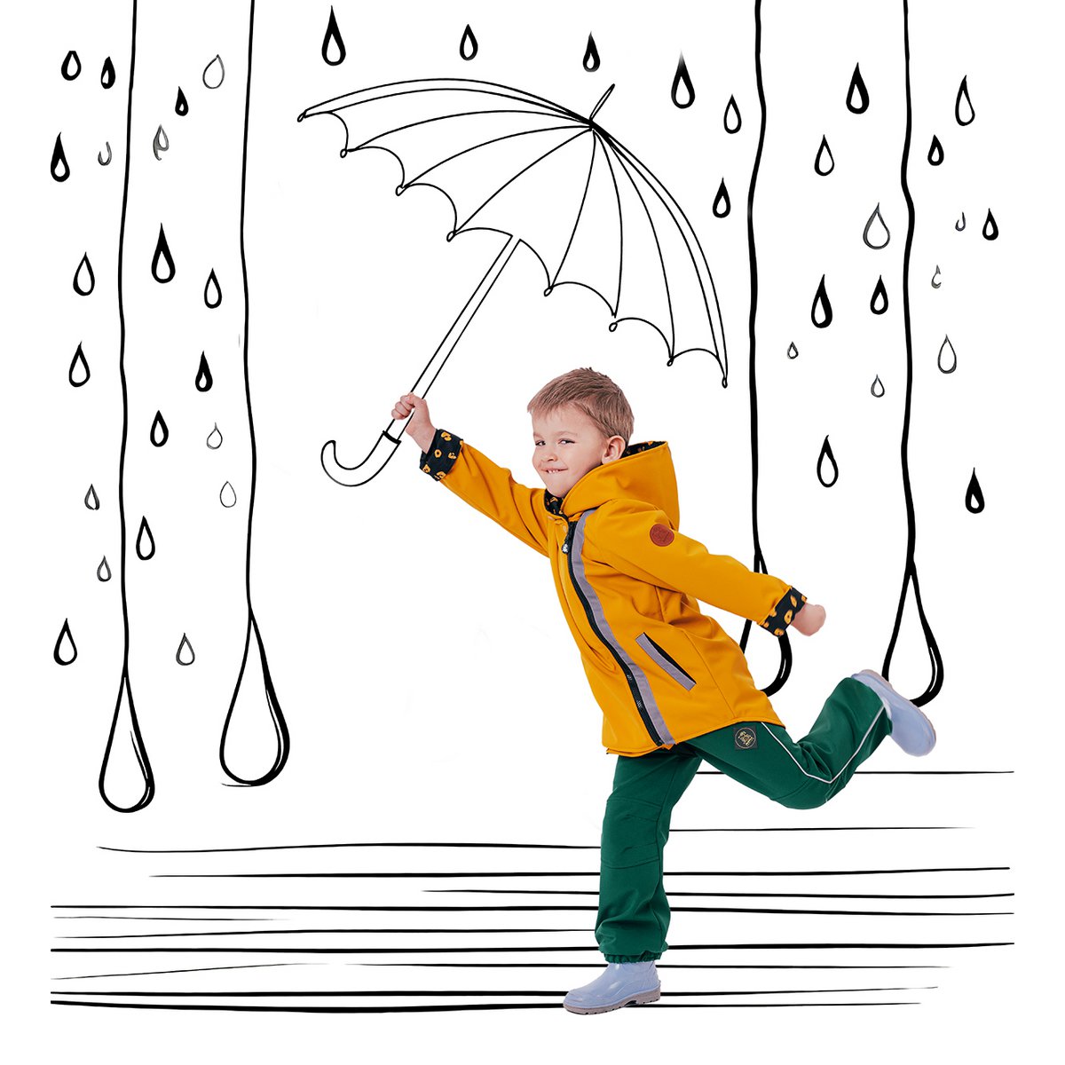 kids softshell jacket Yellow