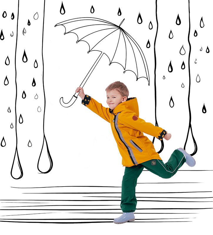 kids softshell jacket Yellow