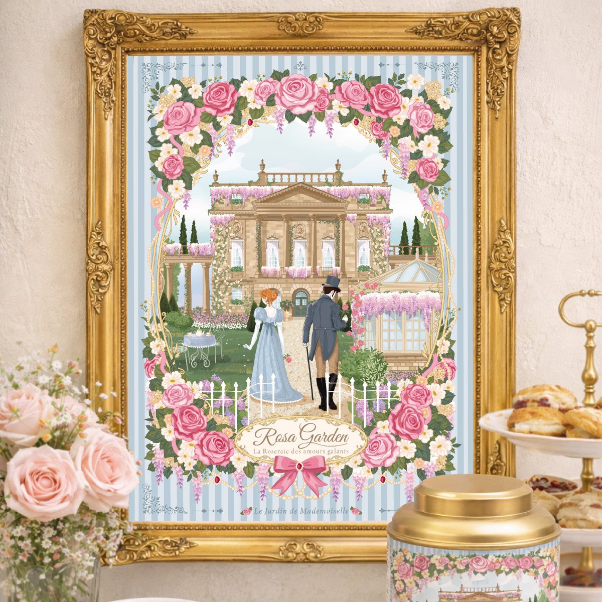 A4-Poster – Rosa Garden – Bridgerton