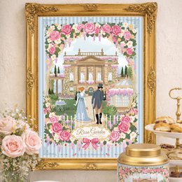 A4 Poster - Rosa Garden - Bridgerton