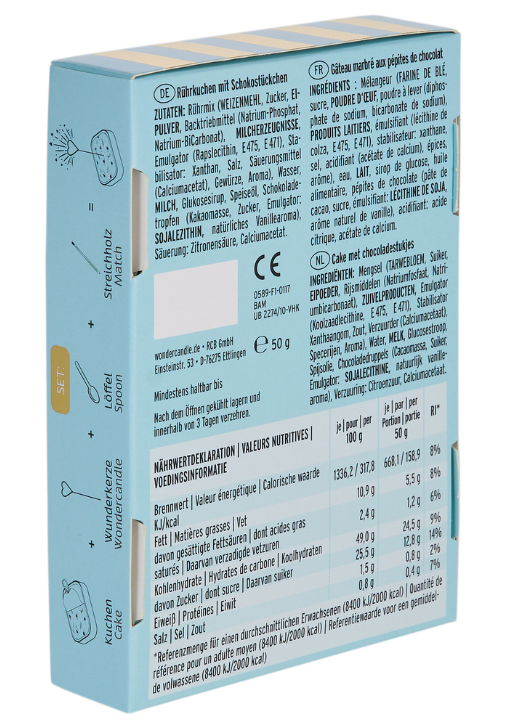 Happy Birthday weiß Wondercake deluxe blau Herz gold